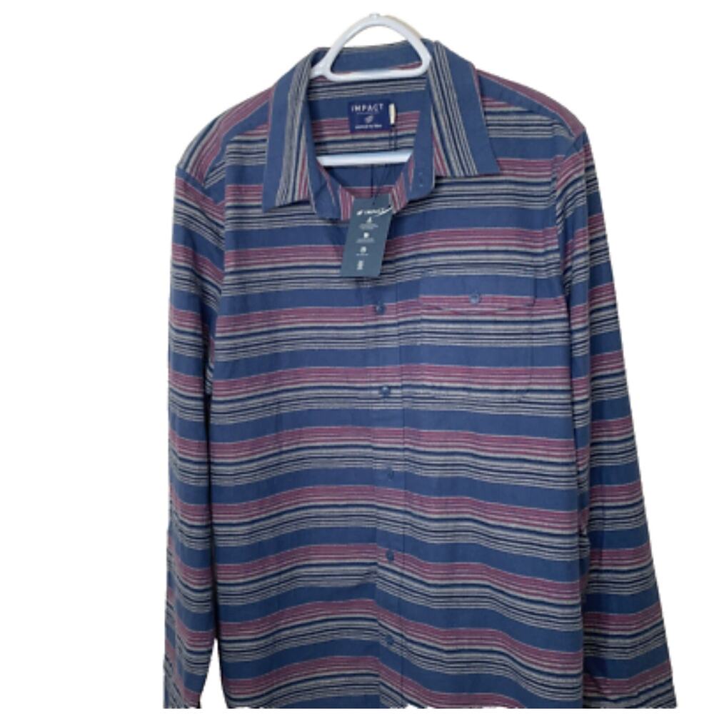 ￼￼ impact collection unit by blue xxl  Impact Collection men's striped flannel